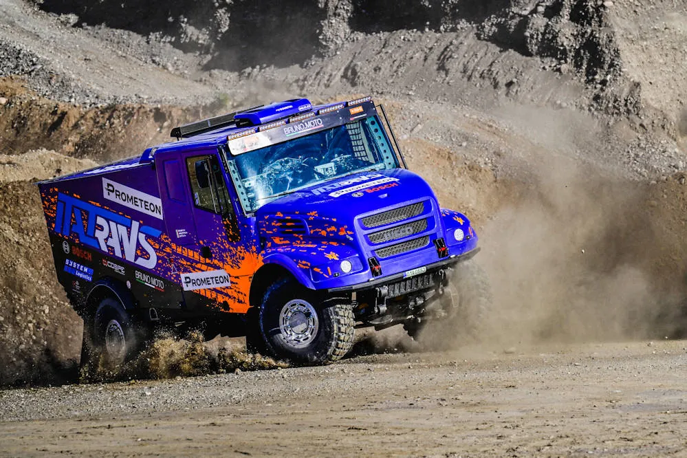 Prometeon branded tyres on Dakar trucks