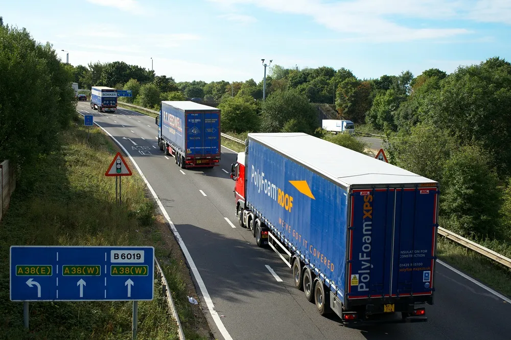 Image of Lorries on a UK Motorway