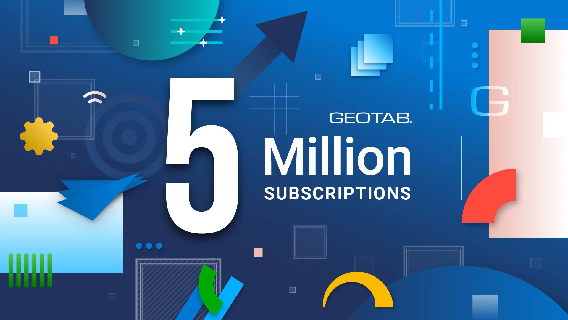 Geotab 5 million subscription graphic